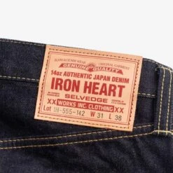 14oz Selvedge Denim Super Slim Cut Jeans - Indigo 20 14oz Selvedge Denim Super Slim Cut Jeans - Indigo -Denim Clothing-Iron Heart International ih 555s 142 7