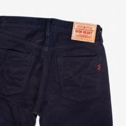 14oz Selvedge Denim Super Slim Cut Jeans - Indigo/Black -Denim Clothing-Iron Heart International ih 555s 142ib 4