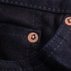 14oz Selvedge Denim Super Slim Cut Jeans - Indigo/Black -Denim Clothing-Iron Heart International ih 555s 142ib 6