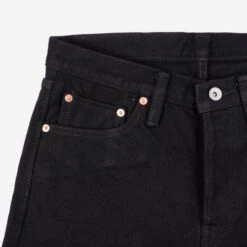 21oz Selvedge Denim Super Slim Cut Jeans - Superblack (Fades To Grey) -Denim Clothing-Iron Heart International ih 555s sbg 3