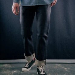 25oz Selvedge Denim Straight Cut Jeans - Indigo 18 25oz Selvedge Denim Straight Cut Jeans - Indigo -Denim Clothing-Iron Heart International ih 634 xhs 2
