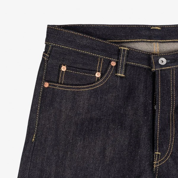 25oz Selvedge Denim Straight Cut Jeans - Indigo 7 25oz Selvedge Denim Straight Cut Jeans - Indigo - Image 5