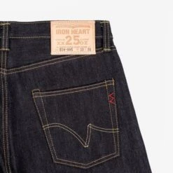 25oz Selvedge Denim Straight Cut Jeans - Indigo 21 25oz Selvedge Denim Straight Cut Jeans - Indigo -Denim Clothing-Iron Heart International ih 634 xhs 5