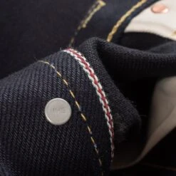 25oz Selvedge Denim Straight Cut Jeans - Indigo/Black -Denim Clothing-Iron Heart International ih 634 xhsib 10