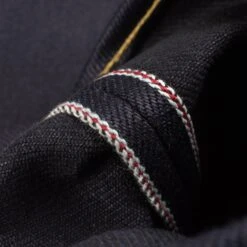 25oz Selvedge Denim Straight Cut Jeans - Indigo/Black -Denim Clothing-Iron Heart International ih 634 xhsib 11