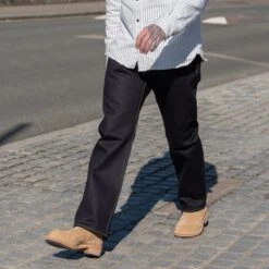 25oz Selvedge Denim Straight Cut Jeans - Indigo/Black -Denim Clothing-Iron Heart International ih 634 xhsib 2