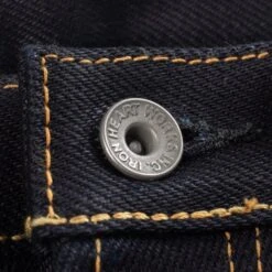 25oz Selvedge Denim Straight Cut Jeans - Indigo/Black -Denim Clothing-Iron Heart International ih 634 xhsib 9