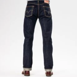 17oz Selvedge Denim Straight Cut Jeans - Natural Indigo -Denim Clothing-Iron Heart International ih 634n 1
