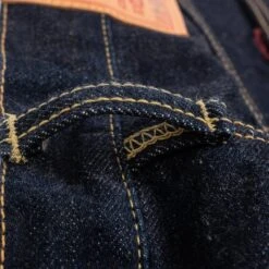 17oz Selvedge Denim Straight Cut Jeans - Natural Indigo -Denim Clothing-Iron Heart International ih 634n 11