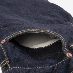 17oz Selvedge Denim Straight Cut Jeans - Natural Indigo -Denim Clothing-Iron Heart International ih 634n 12