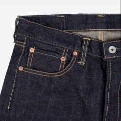 17oz Selvedge Denim Straight Cut Jeans - Natural Indigo -Denim Clothing-Iron Heart International ih 634n 3