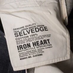 14oz Selvedge Denim Straight Cut Jeans - Indigo 24 14oz Selvedge Denim Straight Cut Jeans - Indigo -Denim Clothing-Iron Heart International ih 634s 142 10