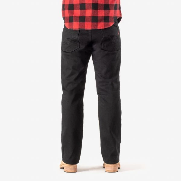 14oz Selvedge Denim Straight Cut Jeans - Black/Black 4 14oz Selvedge Denim Straight Cut Jeans - Black/Black - Image 2