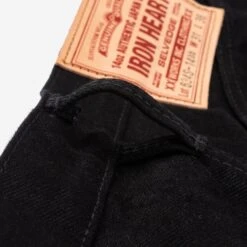 14oz Selvedge Denim Straight Cut Jeans - Black/Black 30 14oz Selvedge Denim Straight Cut Jeans - Black/Black -Denim Clothing-Iron Heart International ih 634s 142bb 13
