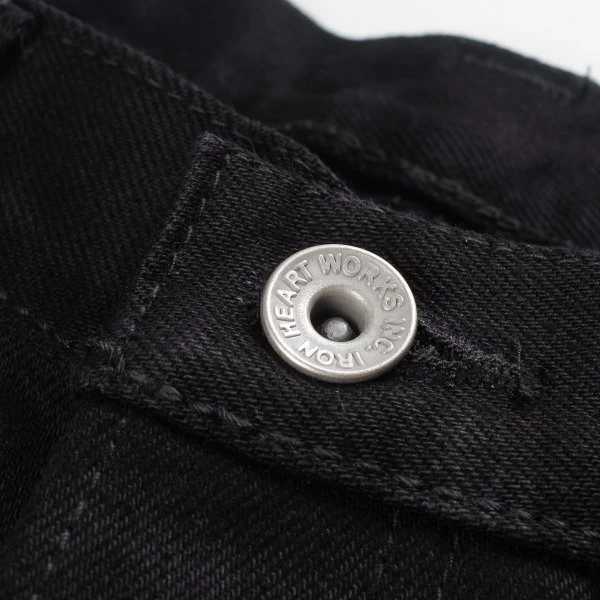 14oz Selvedge Denim Straight Cut Jeans - Black/Black 9 14oz Selvedge Denim Straight Cut Jeans - Black/Black - Image 7