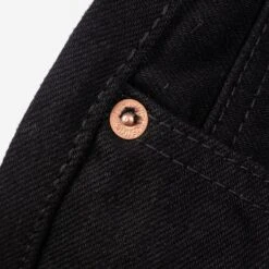 14oz Selvedge Denim Straight Cut Jeans - Black/Black 25 14oz Selvedge Denim Straight Cut Jeans - Black/Black -Denim Clothing-Iron Heart International ih 634s 142bb 8