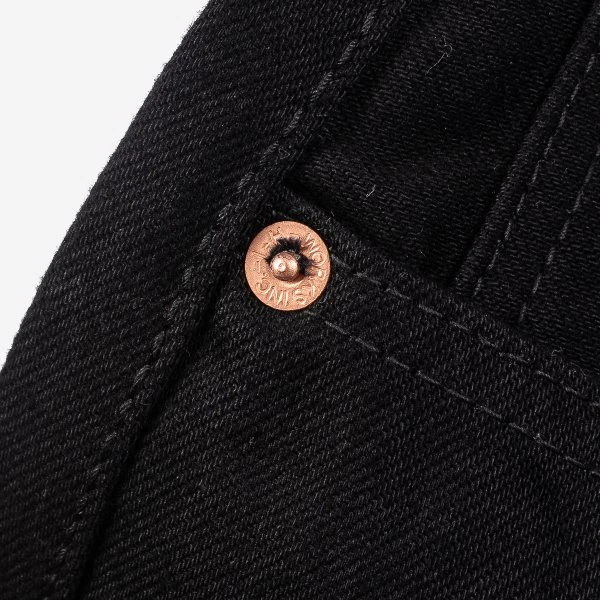 14oz Selvedge Denim Straight Cut Jeans - Black/Black 11 14oz Selvedge Denim Straight Cut Jeans - Black/Black - Image 9