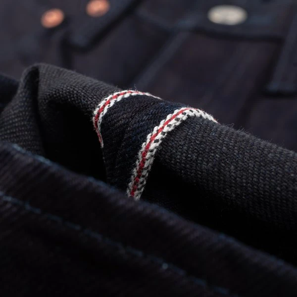 14oz Selvedge Denim Straight Cut Jeans - Indigo/Black 14 14oz Selvedge Denim Straight Cut Jeans - Indigo/Black - Image 12