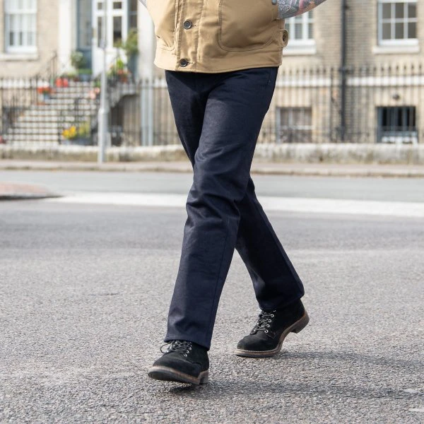 14oz Selvedge Denim Straight Cut Jeans - Indigo/Black 5 14oz Selvedge Denim Straight Cut Jeans - Indigo/Black - Image 3