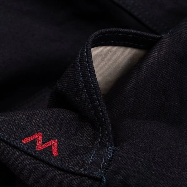 14oz Selvedge Denim Straight Cut Jeans - Indigo/Black 12 14oz Selvedge Denim Straight Cut Jeans - Indigo/Black - Image 10