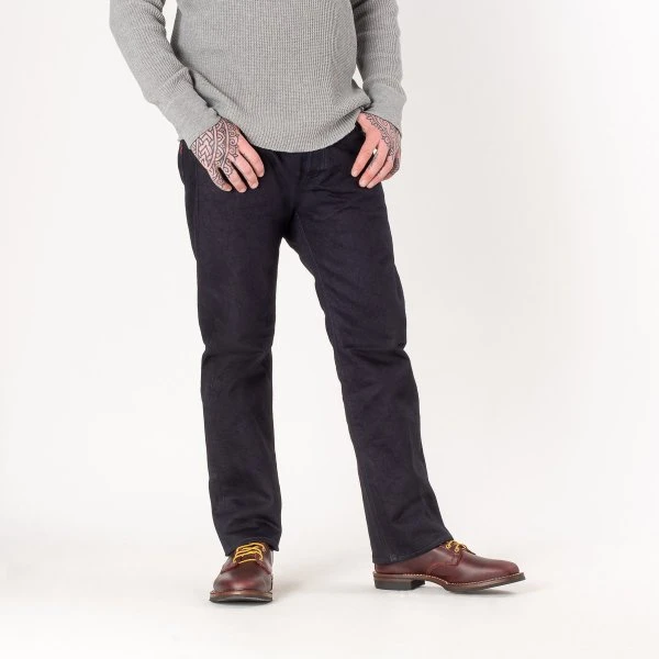 14oz Selvedge Denim Straight Cut Jeans - Indigo/Black 3 14oz Selvedge Denim Straight Cut Jeans - Indigo/Black