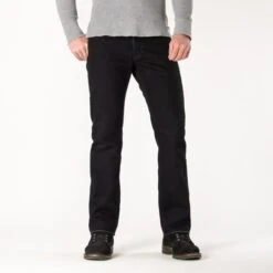 14oz Selvedge Denim Straight Cut Jeans - Indigo Overdyed Black