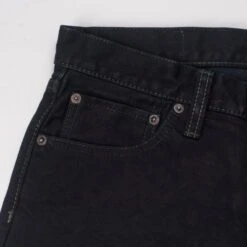 14oz Selvedge Denim Straight Cut Jeans - Indigo Overdyed Black -Denim Clothing-Iron Heart International ih 634s 142od 4