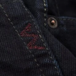 14oz Selvedge Denim Straight Cut Jeans - Indigo Overdyed Black -Denim Clothing-Iron Heart International ih 634s 142od 8