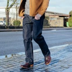 21oz Selvedge Denim Straight Cut Jeans - Indigo -Denim Clothing-Iron Heart International ih 634s 4