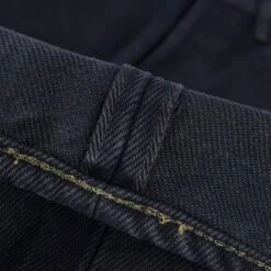 21oz Selvedge Denim Straight Cut Jeans - Indigo Overdyed Black -Denim Clothing-Iron Heart International ih 634s b 10