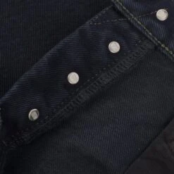 21oz Selvedge Denim Straight Cut Jeans - Indigo Overdyed Black -Denim Clothing-Iron Heart International ih 634s b 12