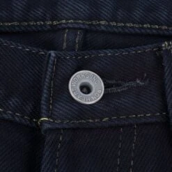 21oz Selvedge Denim Straight Cut Jeans - Indigo Overdyed Black -Denim Clothing-Iron Heart International ih 634s b 9