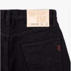 21oz Selvedge Denim Straight Cut Jeans - Superblack (Fades To Grey) -Denim Clothing-Iron Heart International ih 634s sbg 4