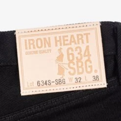 21oz Selvedge Denim Straight Cut Jeans - Superblack (Fades To Grey) -Denim Clothing-Iron Heart International ih 634s sbg 5