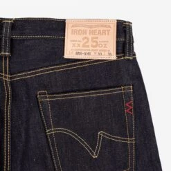 25oz Selvedge Denim Slim Straight Cut Jeans - Indigo -Denim Clothing-Iron Heart International ih 666 xhs 4