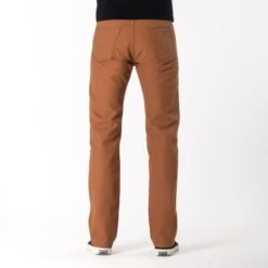 17oz Duck Slim Straight Cut Jeans - Brown 20 17oz Duck Slim Straight Cut Jeans - Brown -Denim Clothing-Iron Heart International ih 666d 2