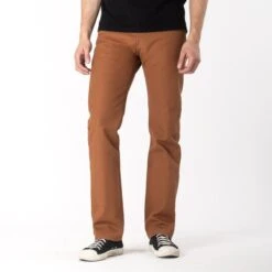 17oz Duck Slim Straight Cut Jeans - Brown