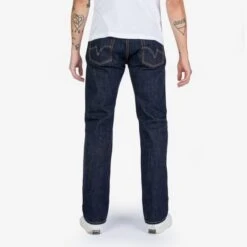 17oz Selvedge Denim Slim Straight Cut Jeans - Natural Indigo -Denim Clothing-Iron Heart International ih 666n 2