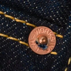 17oz Selvedge Denim Slim Straight Cut Jeans - Natural Indigo -Denim Clothing-Iron Heart International ih 666n 8