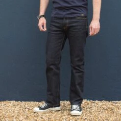 14oz Selvedge Denim Slim Straight Cut Jeans - Indigo -Denim Clothing-Iron Heart International ih 666s 142 2