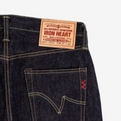 14oz Selvedge Denim Slim Straight Cut Jeans - Indigo -Denim Clothing-Iron Heart International ih 666s 142 5