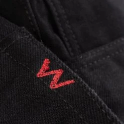 14oz Selvedge Denim Slim Straight Cut Jeans - Black/Black -Denim Clothing-Iron Heart International ih 666s 142bb 9