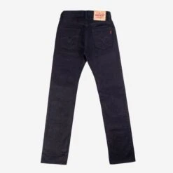 14oz Selvedge Denim Slim Straight Cut Jeans - Indigo/Black -Denim Clothing-Iron Heart International ih 666s 142ib 3