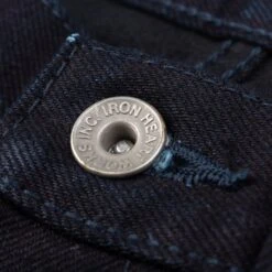 14oz Selvedge Denim Slim Straight Cut Jeans - Indigo/Black -Denim Clothing-Iron Heart International ih 666s 142ib 8