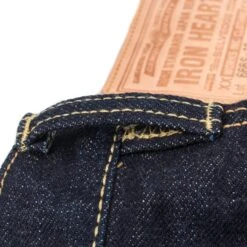 18oz Vintage Selvedge Denim Slim Straight Cut Jeans - Indigo -Denim Clothing-Iron Heart International ih 666s 18 12