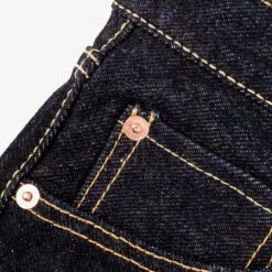 19oz Left Hand Twill Selvedge Denim Slim Straight Cut Jeans - Indigo -Denim Clothing-Iron Heart International ih 666s 19l 10
