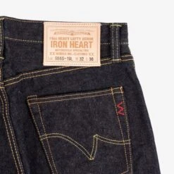 19oz Left Hand Twill Selvedge Denim Slim Straight Cut Jeans - Indigo -Denim Clothing-Iron Heart International ih 666s 19l 5