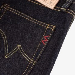19oz Left Hand Twill Selvedge Denim Slim Straight Cut Jeans - Indigo -Denim Clothing-Iron Heart International ih 666s 19l 7