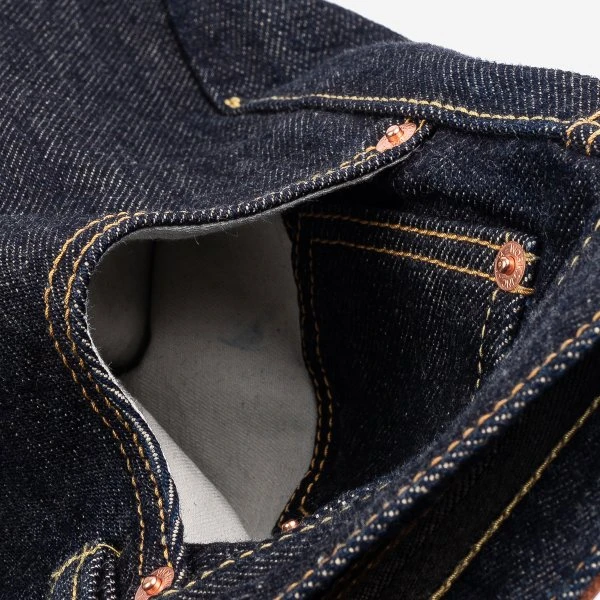 21oz Selvedge Denim Slim Straight Cut Jeans - Indigo 16 21oz Selvedge Denim Slim Straight Cut Jeans - Indigo - Image 14