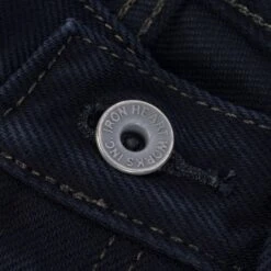 21oz Selvedge Denim Slim Straight Cut Jeans - Indigo Overdyed Black -Denim Clothing-Iron Heart International ih 666s 21od 10
